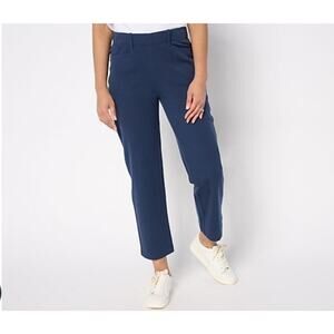 Anybody Size S Deep Navy All Stretch Twill Straight Leg Ankle Pant A683177 NWOT